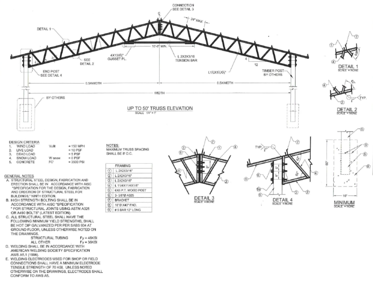 20 ft. Steel Shed Truss Standard - Builders Discount Center