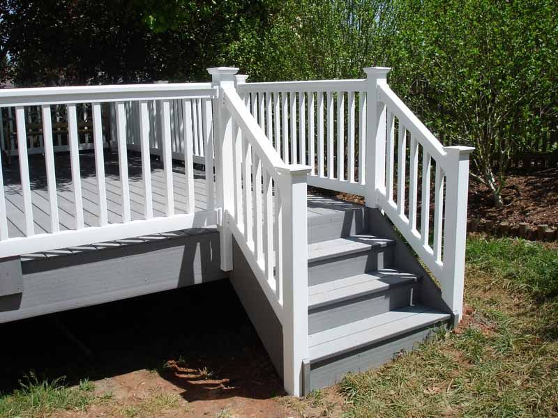 8 Foot Vinyl Stair Railing Freedom Lincoln 8 Ft X 3 In X 3 Ft White