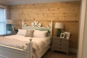 PINE V-GROOVE ACCENT WALL