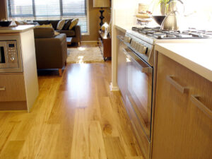 A Kitchen With Newly Installed Cabinets And Flooring Mobile Home Interior Upgrades